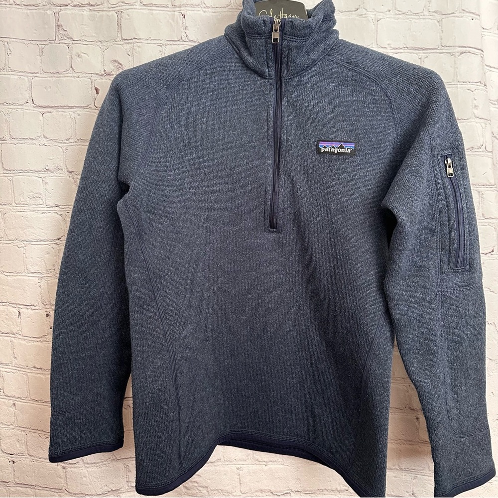Patagonia Better Sweater 1/4 Zip Women Size XS Navy Blue Fleece Pullover Jacket